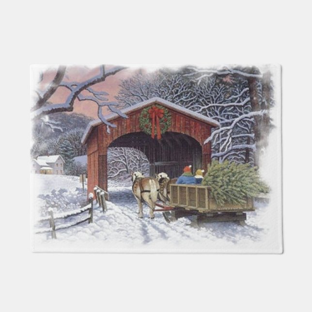 Felpudo Nuevo árbol de navidad (Anverso)