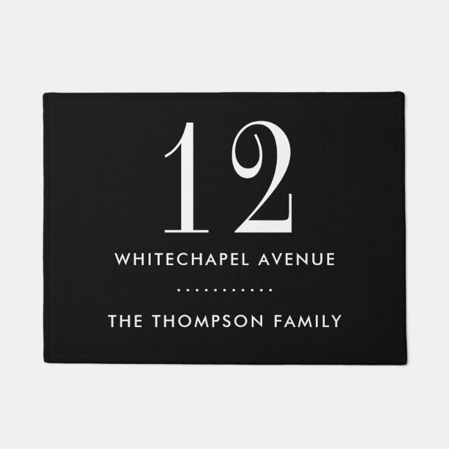 Felpudo Número de Casa Dirección Apellido (Anverso)