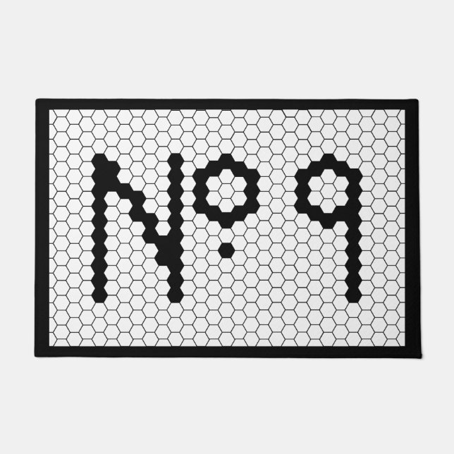 Felpudo Número de la casa Apartamento Diseño de mosaico de (Anverso)