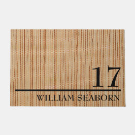 Felpudo Número y nombre de la casa rusa moderna y personal