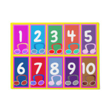 Números de matemáticas tempranas de 1 a 10 puertas