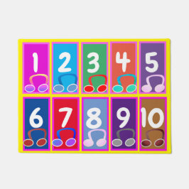 Felpudo Números de matemáticas tempranas de 1 a 10 puertas