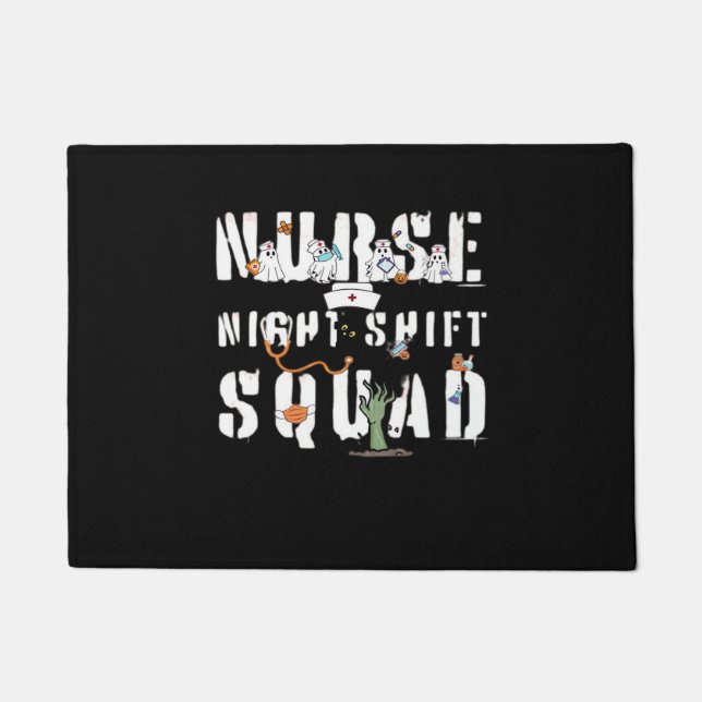 Felpudo Nurs Night Shift Halloween Squad Classic T-Shirt (Anverso)