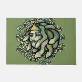 Felpudo Obra de arte floral Medusa mujer Gorgona