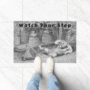 Felpudo Observar el Doormat del oso del paso
