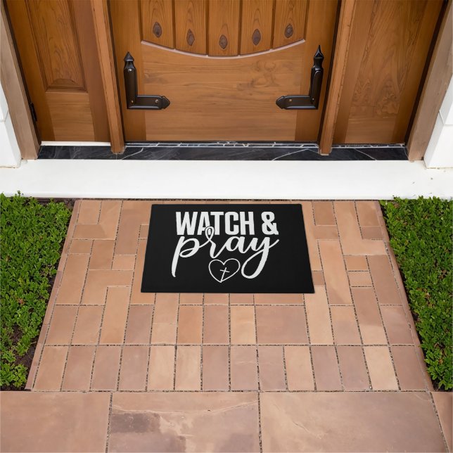 Felpudo Observar y rezar Doormat (Exterior)