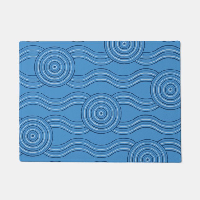 Felpudo Océano de arte aborigen (Anverso)