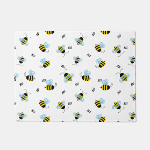 Felpudo Ocupados Buzzing Bumblebees Luminosos Y Alegres