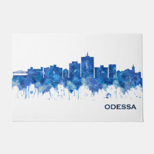 Felpudo Odessa Texas Skyline Blue