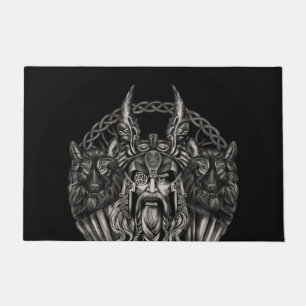 Felpudo Odin y sus lobos Geri y Freki