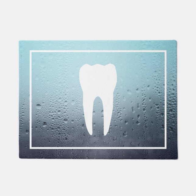 Felpudo oficina dental de la neblina del agua (Anverso)