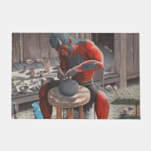 Felpudo Ogre Oni Haciendo Mat De Puerta De La Fantasía De 