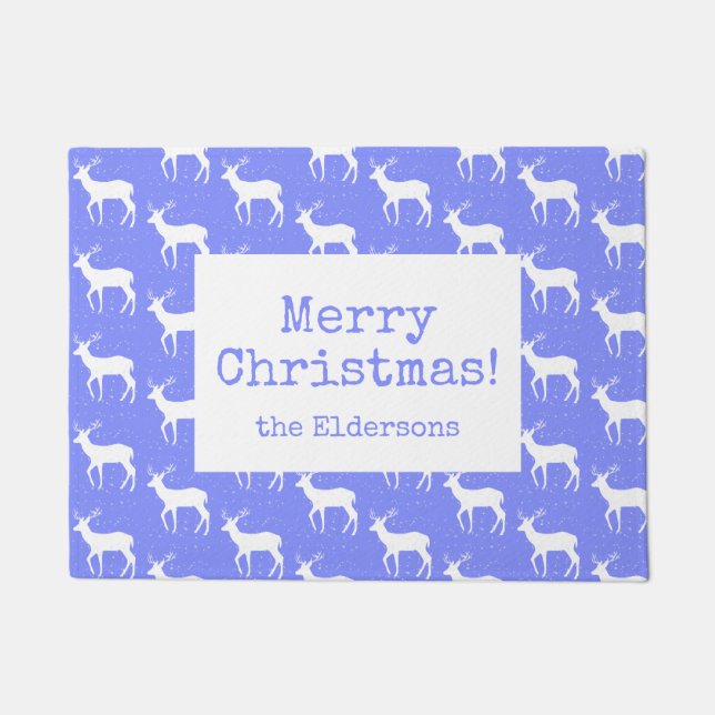 Felpudo Oh ciervo, son Navidades Door Mat (Anverso)