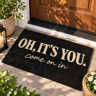 Felpudo Oh It’s You Funny Minimalist Black Door Mat
