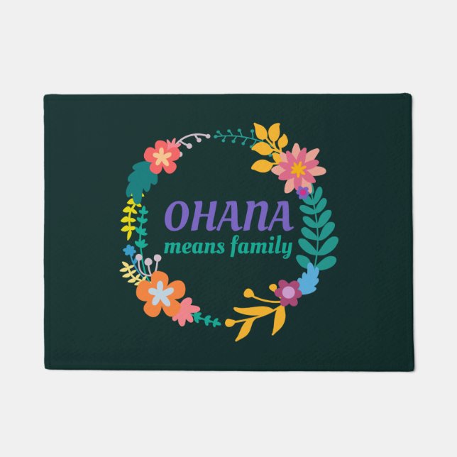 Felpudo Ohana significa el Doormat de la familia el | (Anverso)