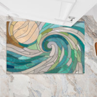 Ola de mosaico y luna