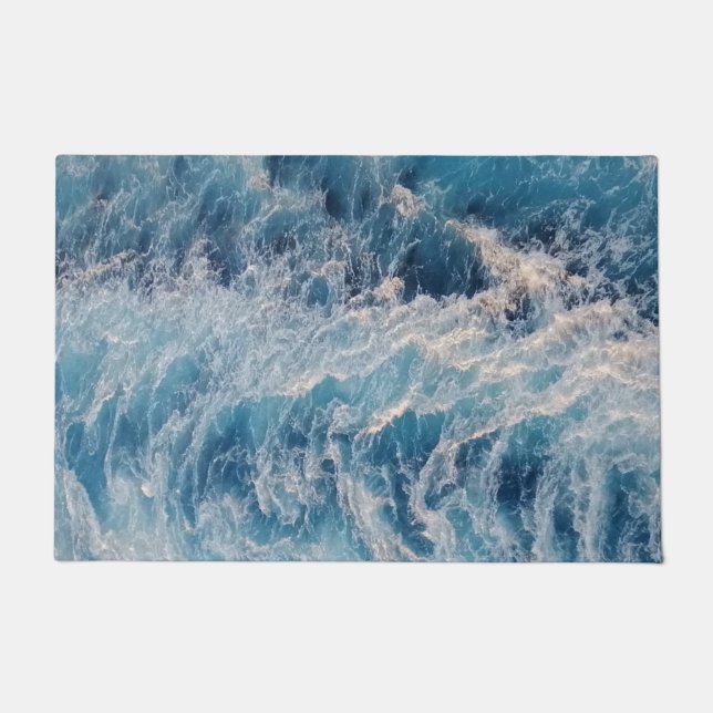 Felpudo Olas azules del océano (Anverso)