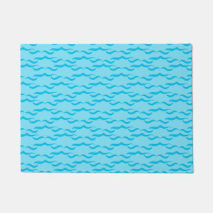 Felpudo Olas de agua de mar azul pastel océano pacífico