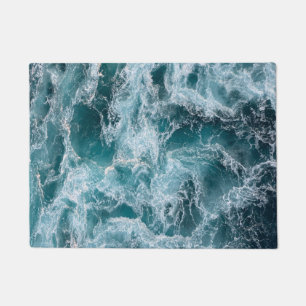 Felpudo Olas de mar con espuma blanca