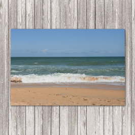 Felpudo Olas De Playa Caen A Orillas Del Mar