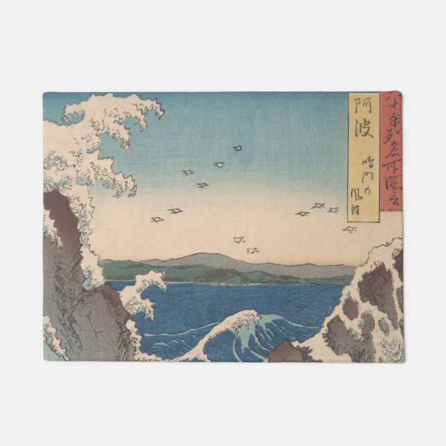 Felpudo Olas japonesas de arte de Naruto Whirlpool (Anverso)