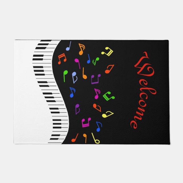 Felpudo Olas musicales personalizadas (Anverso)