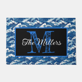 Felpudo Olas oceánicas de doormat personalizadas
