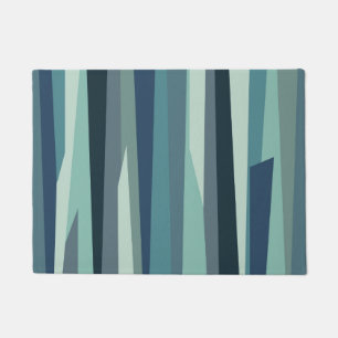 Felpudo Olas oceánicas geométricas azules