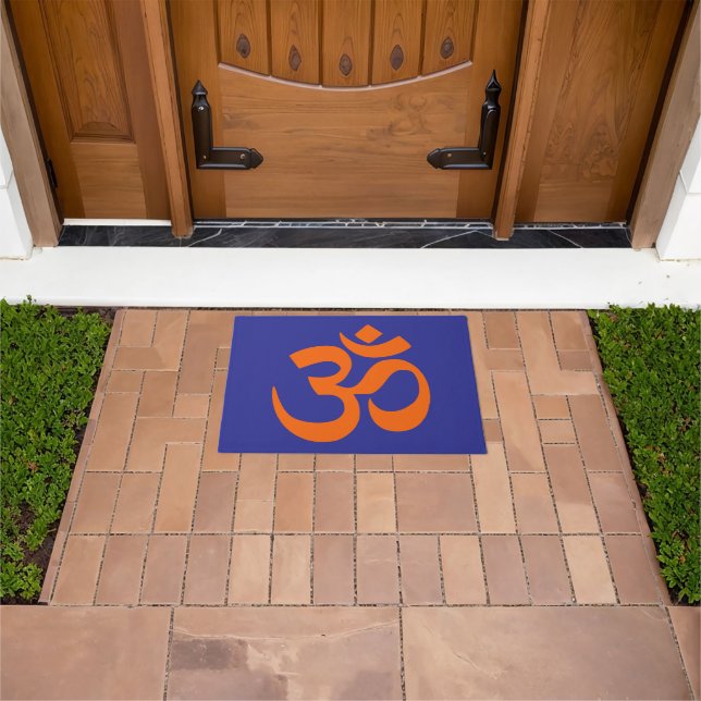 Felpudo Om Naranja Moderno (Exterior)