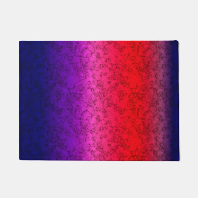 Felpudo Ombre rojo azul (Anverso)
