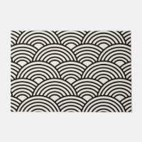 Onda Japonesa Seigaiha Blanco Negro Y Crema