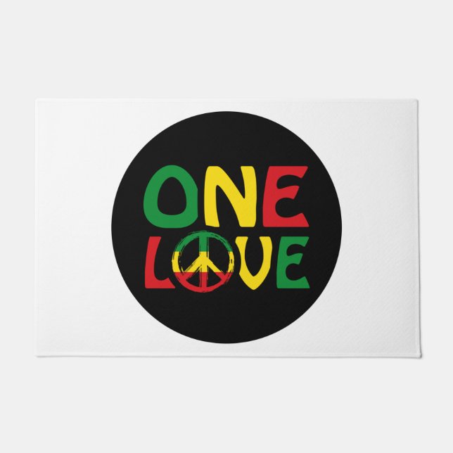 Felpudo One Love, Reggae design (Anverso)