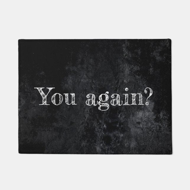 Felpudo Onyx Black Velvet | Grunge Matte De Nuevo? Humor (Anverso)