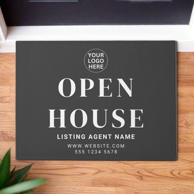 Felpudo Open House l Grey Profesional Real Estate Realtor (Subido por el creador)