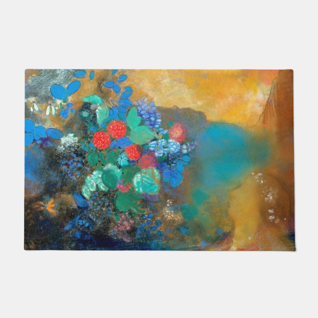 Felpudo Ophelia entre las flores, Redon (Anverso)