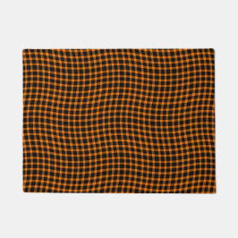 Felpudo Orange Brown Plaid Checker Seamless Pattern