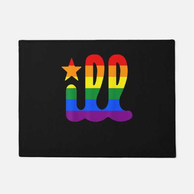 Felpudo Orgullo arcoiris Amor enfermo Filadelfia Philly Ga (Anverso)