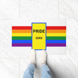Felpudo Orgullo en casa Rainbow LGBT Doormat LGBTQ
