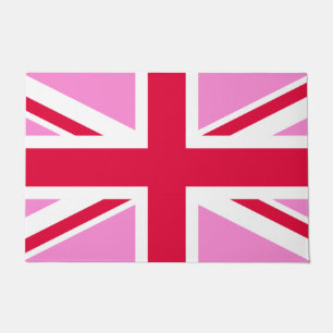 Felpudo Orgullo Gay del Reino Unido (Union Jack rosa) (Ban