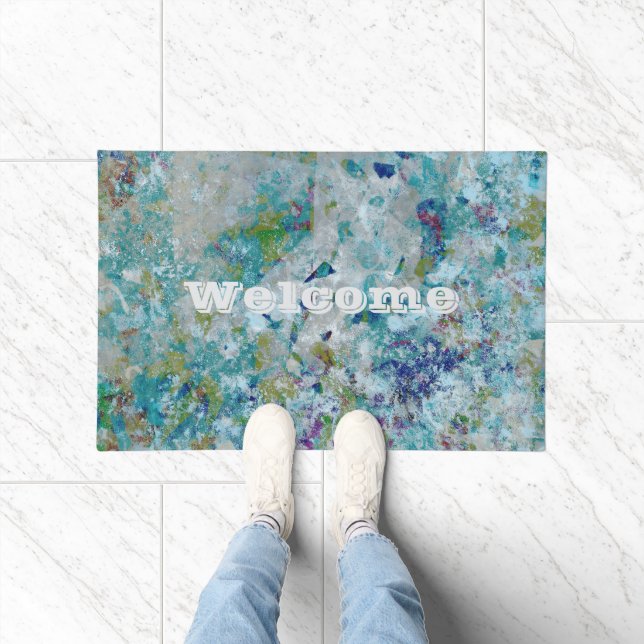 Felpudo Original Moderno Uno De Un Gran Abstracto De Diseñ (Interior)