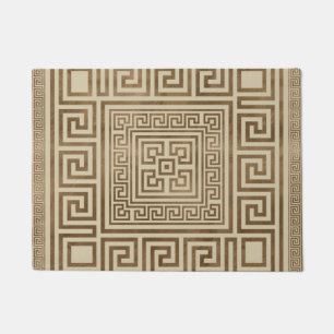 Felpudo Ornamento dominante griego - meandro griego - oro