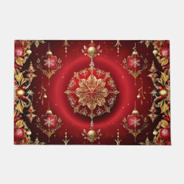 Felpudo Ornamentos decorativos rojos Doormat