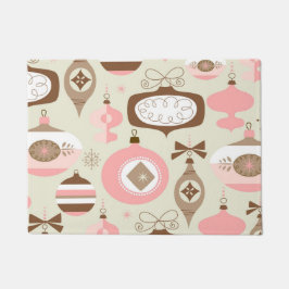 Felpudo Ornamentos rosados y grises del vintage del