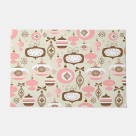 Felpudo Ornamentos rosados y grises del vintage del