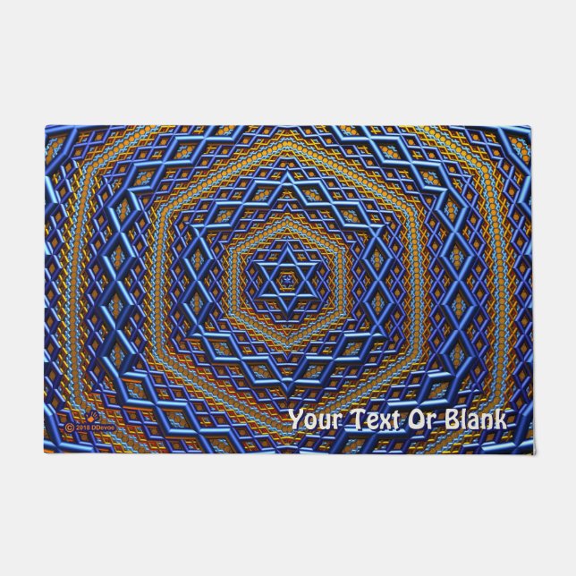 Felpudo Ornate Metallic Magen David (Anverso)