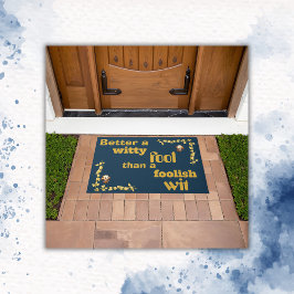 Felpudo Oro en azul - Mejor que un... |