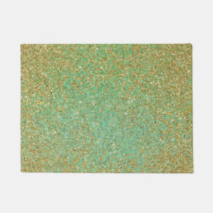Felpudo Oro Glitter Moderno Glam Personalizado