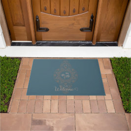 Felpudo Oro personalizado Rococo Lotus Ornamentala