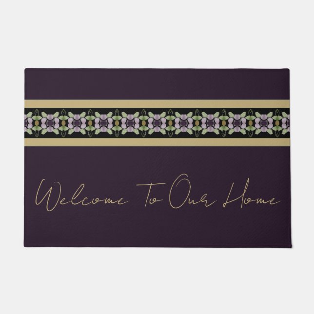 Felpudo Oro púrpura y negro (Anverso)