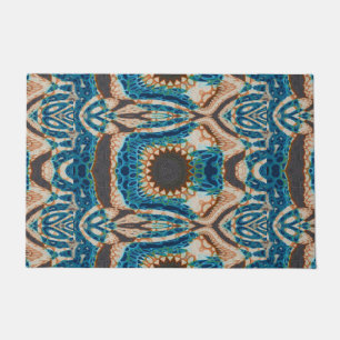 Felpudo Oro turquesa Sol Southwestern Art
